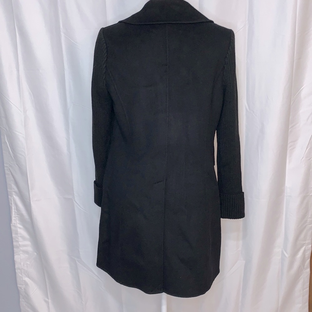 Tahari Anna Knit Sleeve Wool Blend Coat NWT - Picture 2 of 7